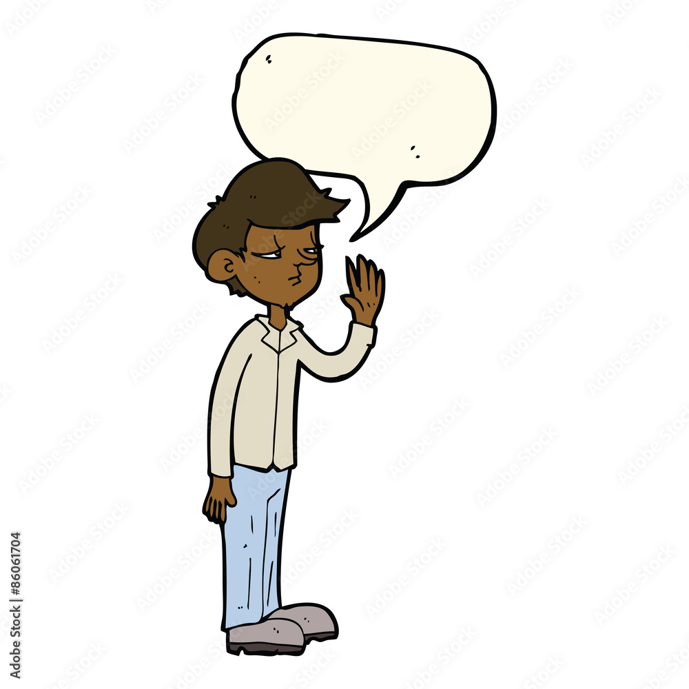 cartoon arrogant boy with speech bubble cartoon arrogant boy with speech bubble