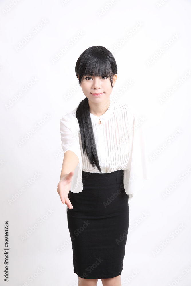 asian business woman isolated in white background asian business woman isolated in white background