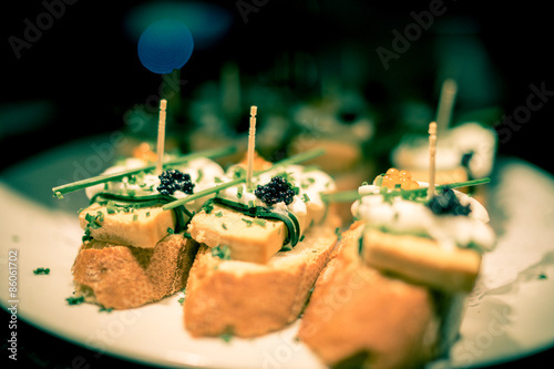 Fototapeta Naklejka Na Ścianę i Meble -  Caviar tapas Barca