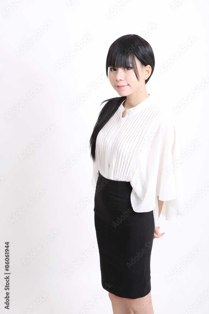 asian business woman isolated in white background asian business woman isolated in white background