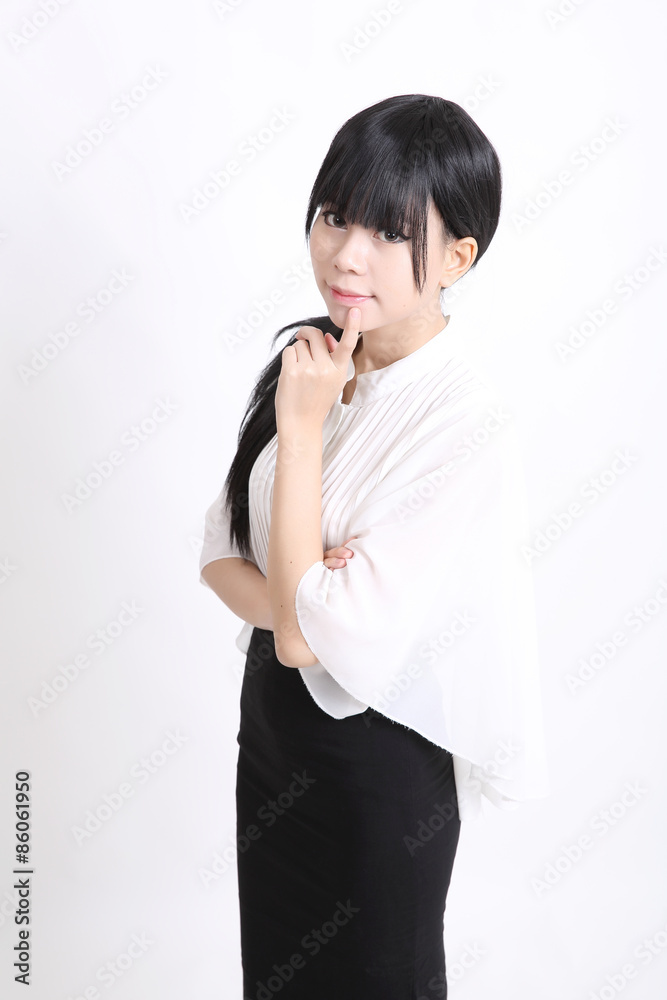 asian business woman isolated in white background asian business woman isolated in white background