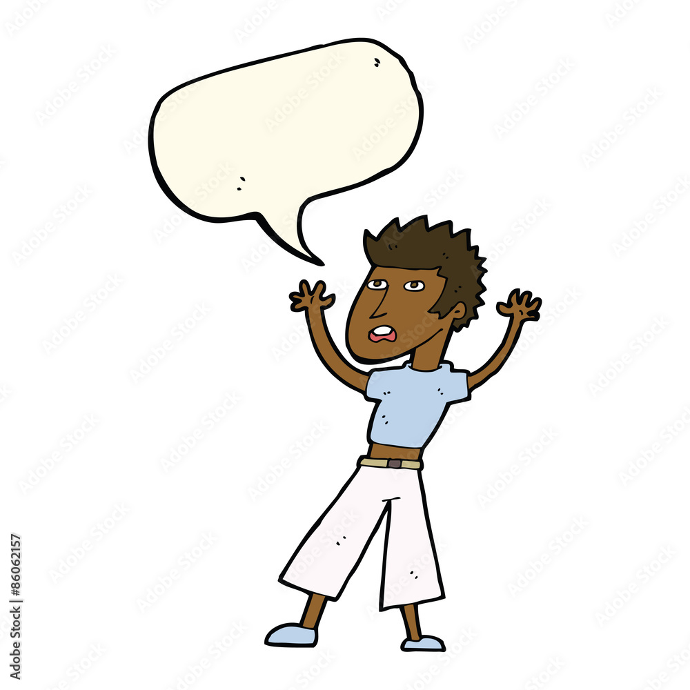 cartoon man panicking with speech bubble cartoon man panicking with speech bubble