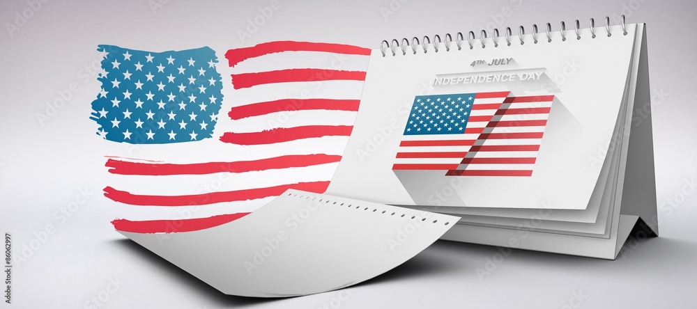 Fototapeta premium Composite image of independence day graphic