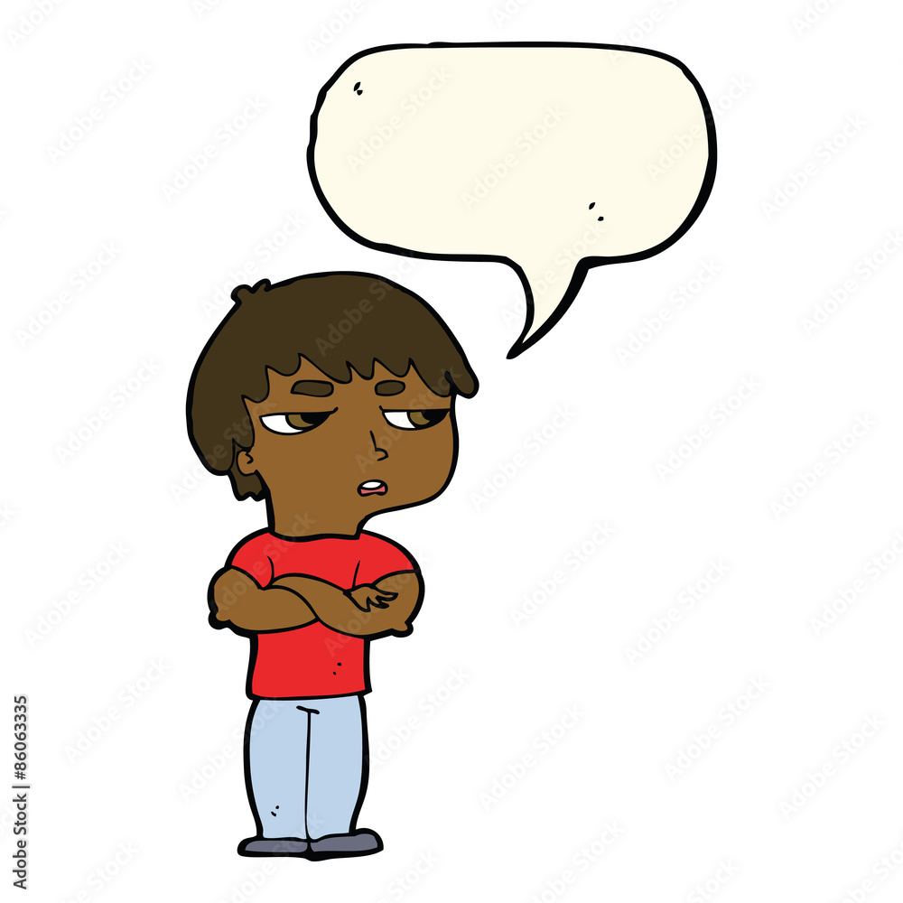 cartoon annoyed boy with speech bubble cartoon annoyed boy with speech bubble