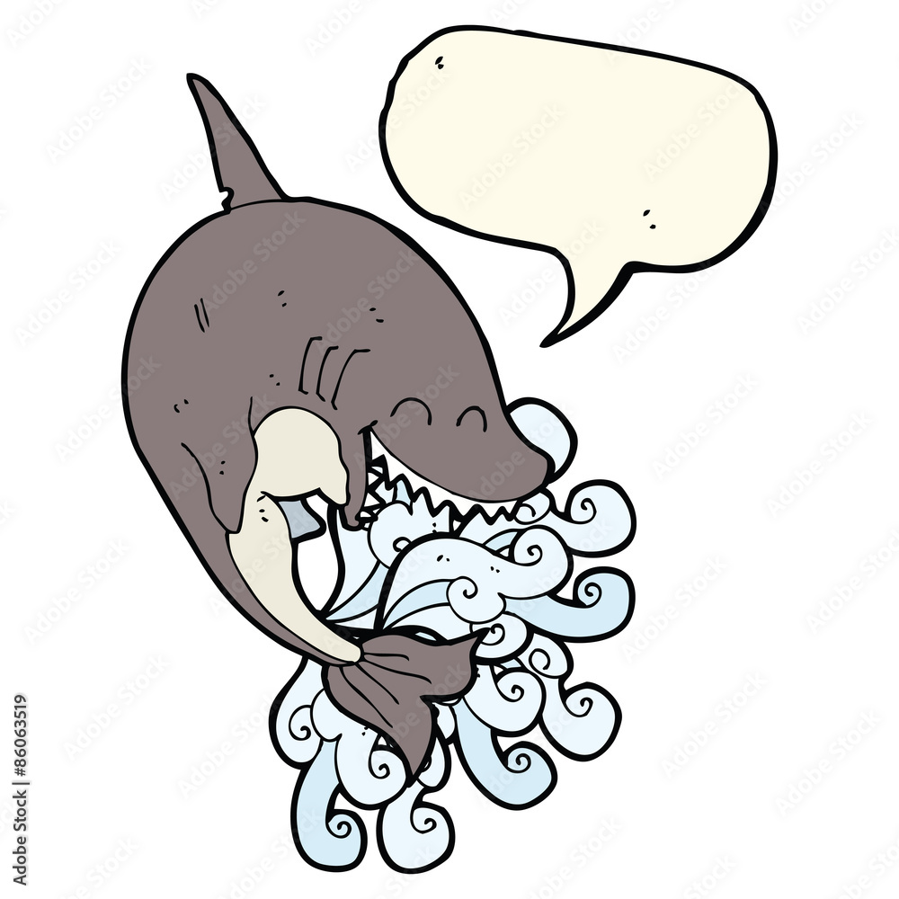 cartoon shark with speech bubble cartoon shark with speech bubble