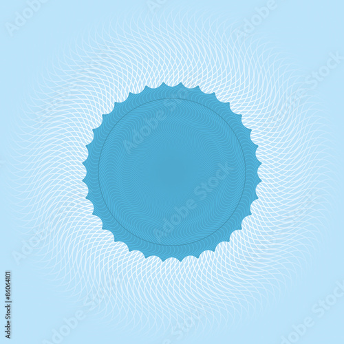 blue certificate seal