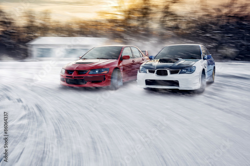 Two cars opposition race © Ivan Kurmyshov