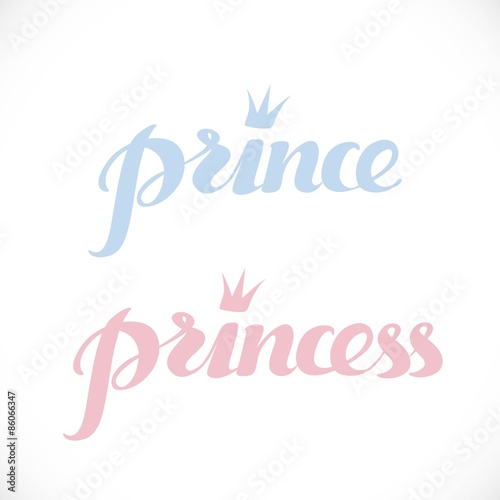 Prince and princess calligraphic inscription for invitation, gre