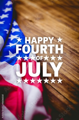 Composite image of happy fourth of july