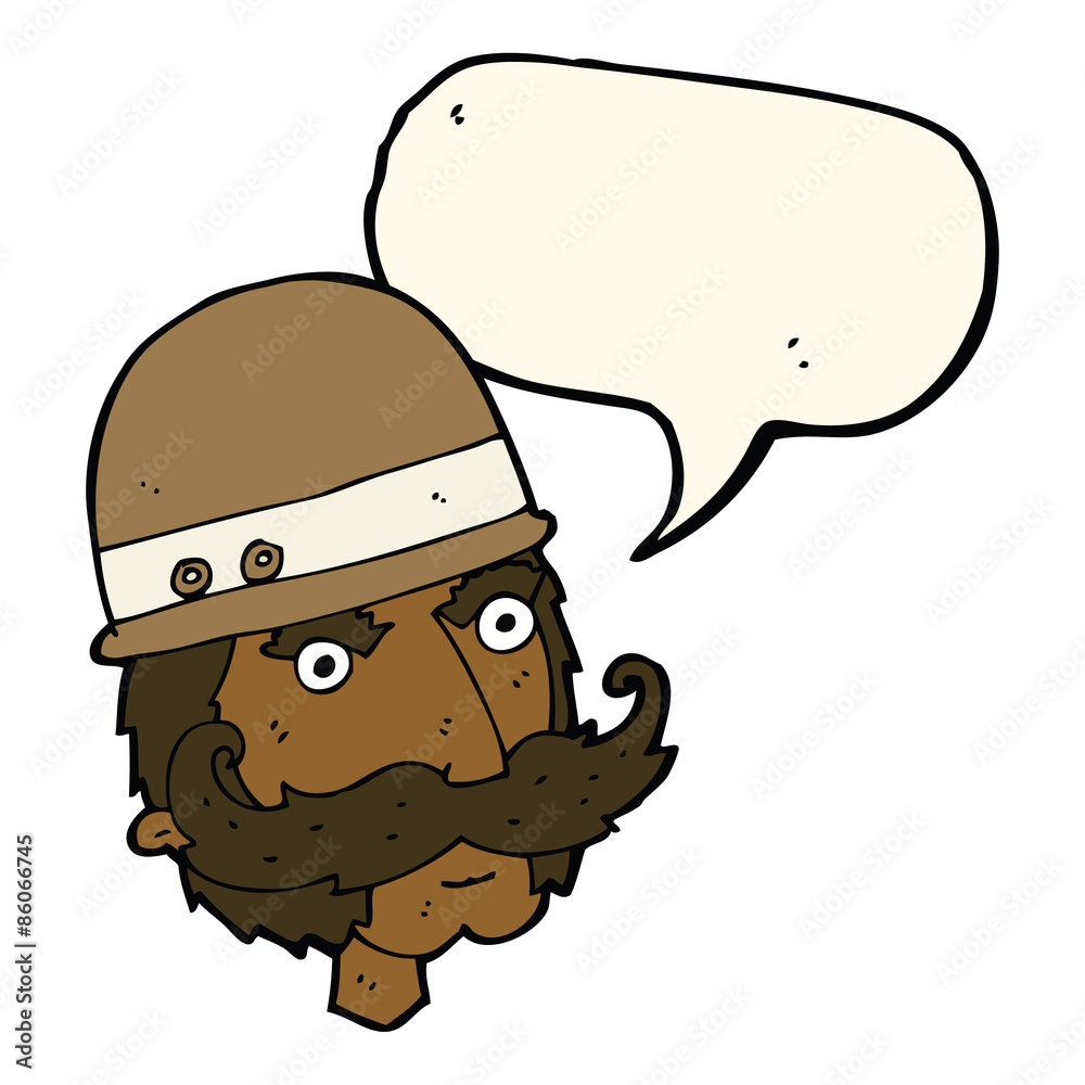 cartoon victorian big game hunter with speech bubble cartoon victorian big game hunter with speech bubble