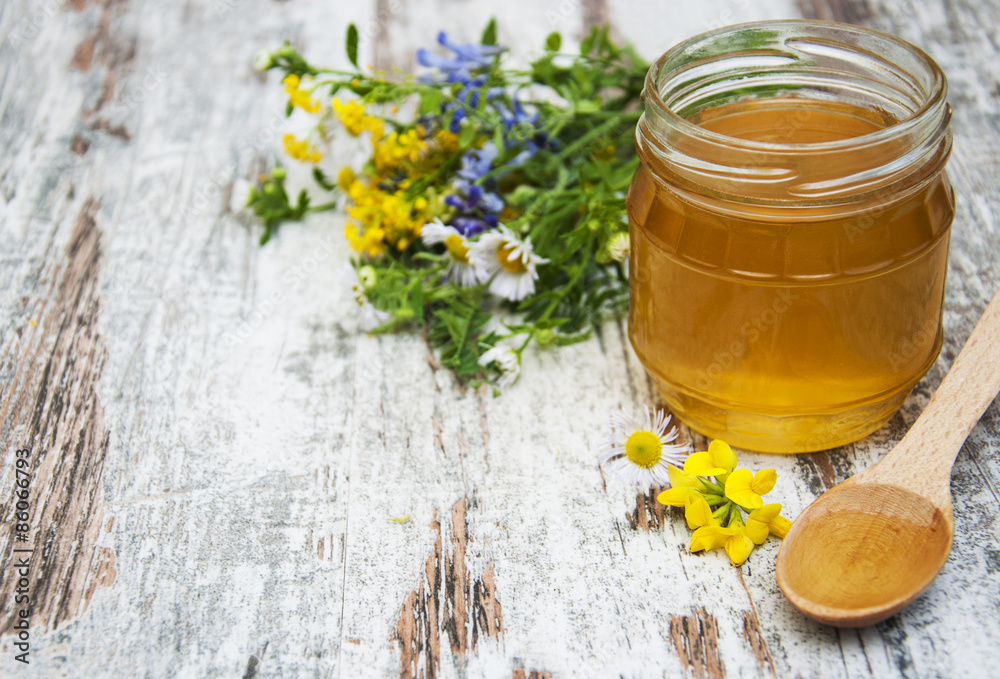 Honey and wild flowers Honey and wild flowers