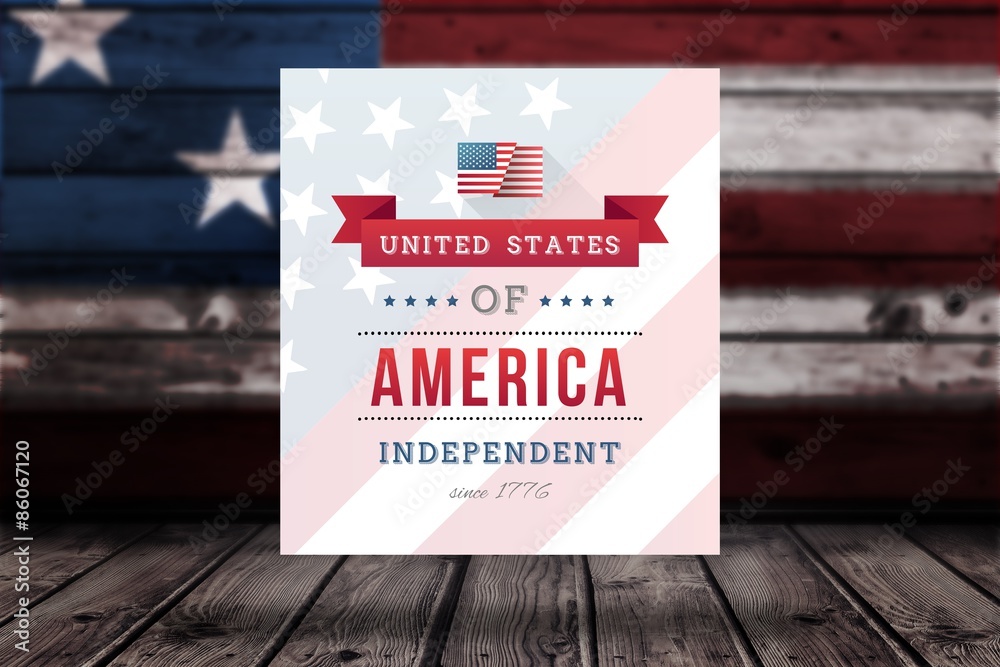 Fototapeta premium Composite image of independence day graphic