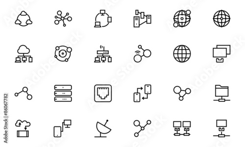 Network and Sharing Vector Outline Icons 1
