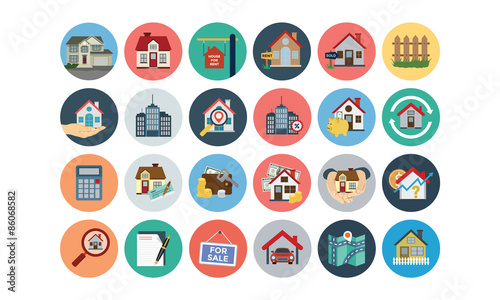 Flat Real Estate Vector Icons 1
