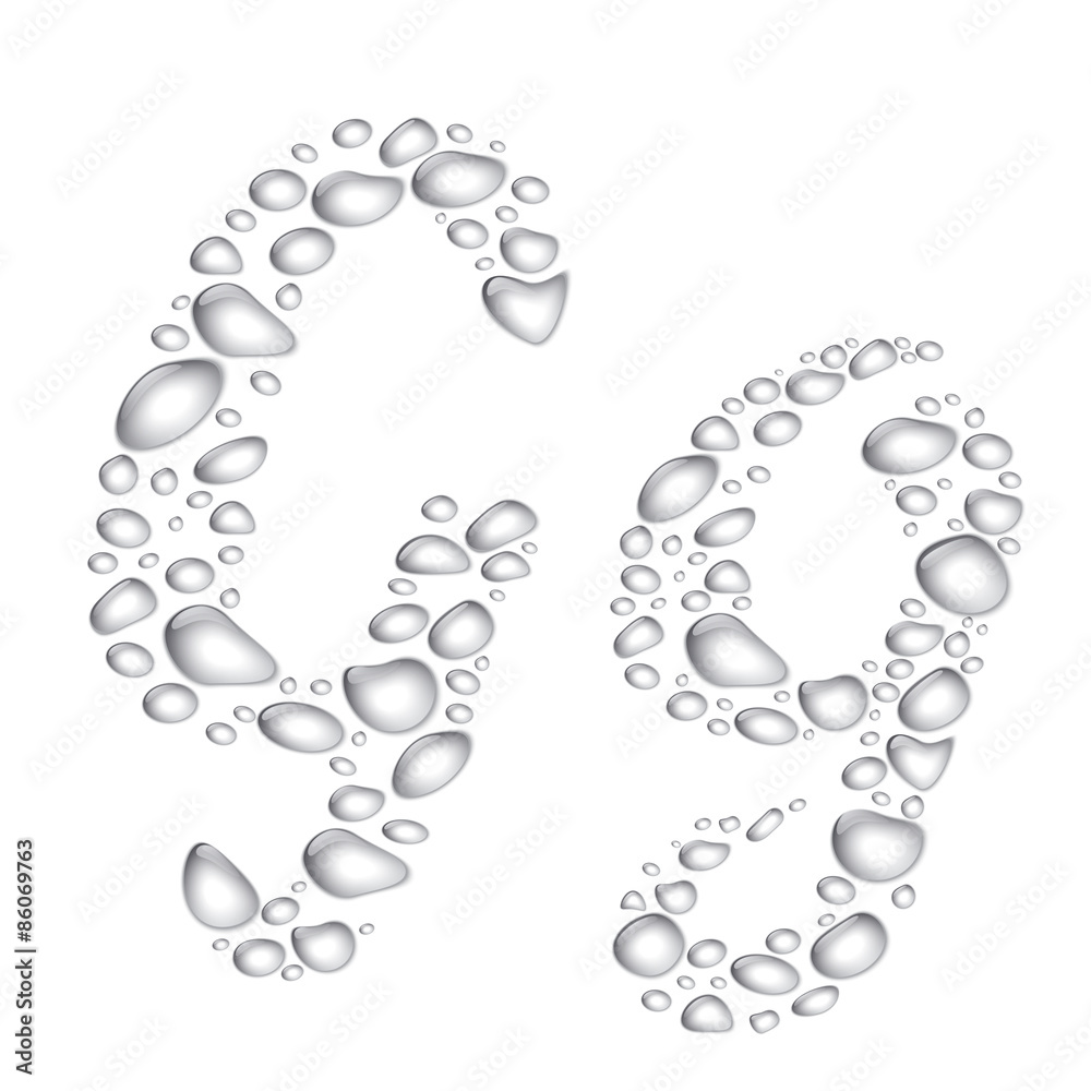Water drops Alphabet Gg Water drops Alphabet Gg