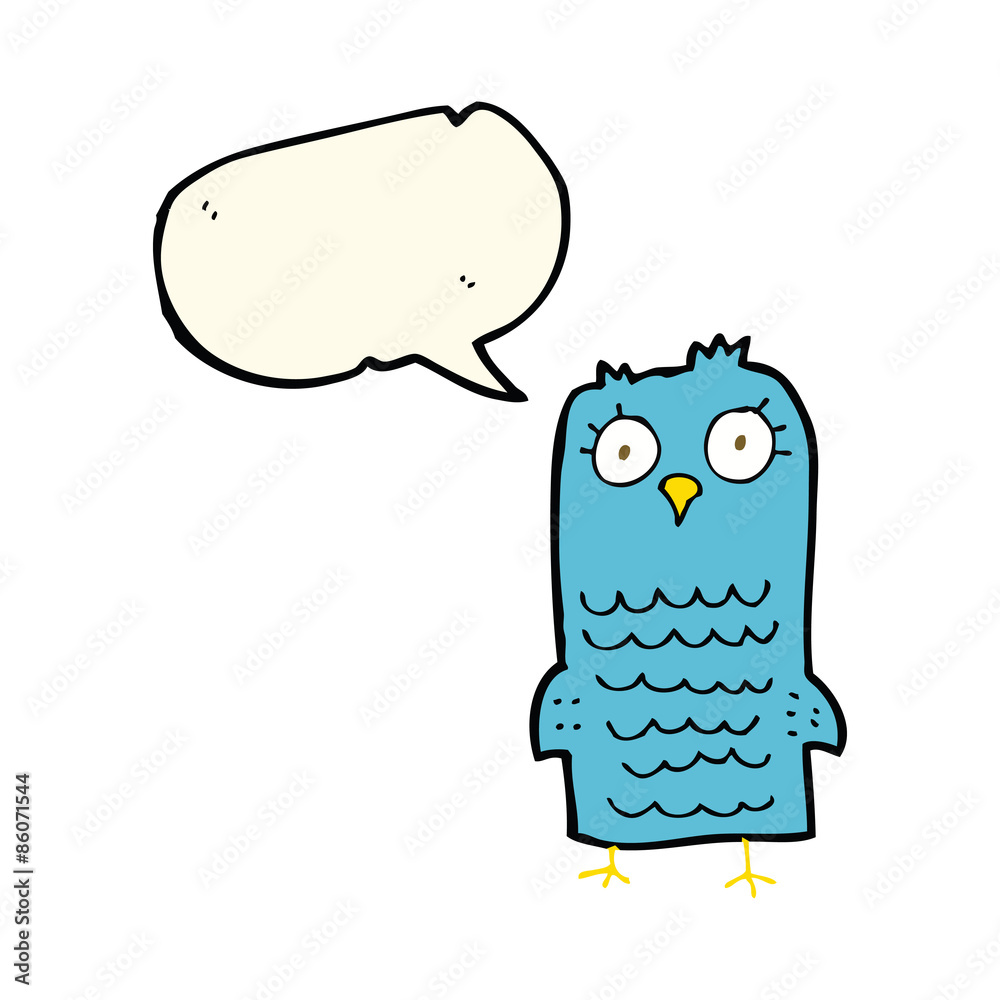cartoon bird with speech bubble cartoon bird with speech bubble