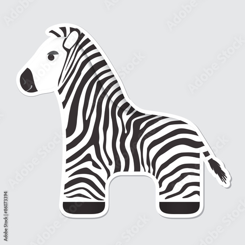 Cartoon Zebra photo