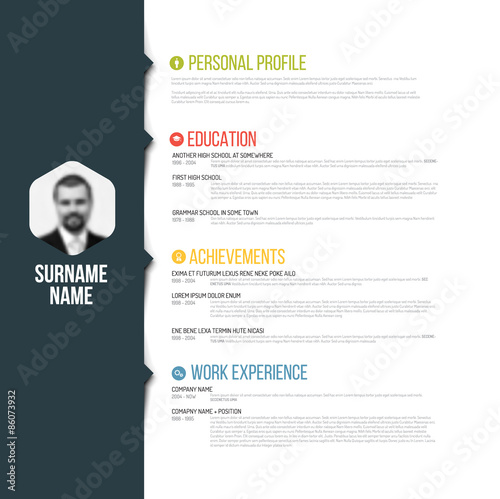 Minimalistic cv / resume template
