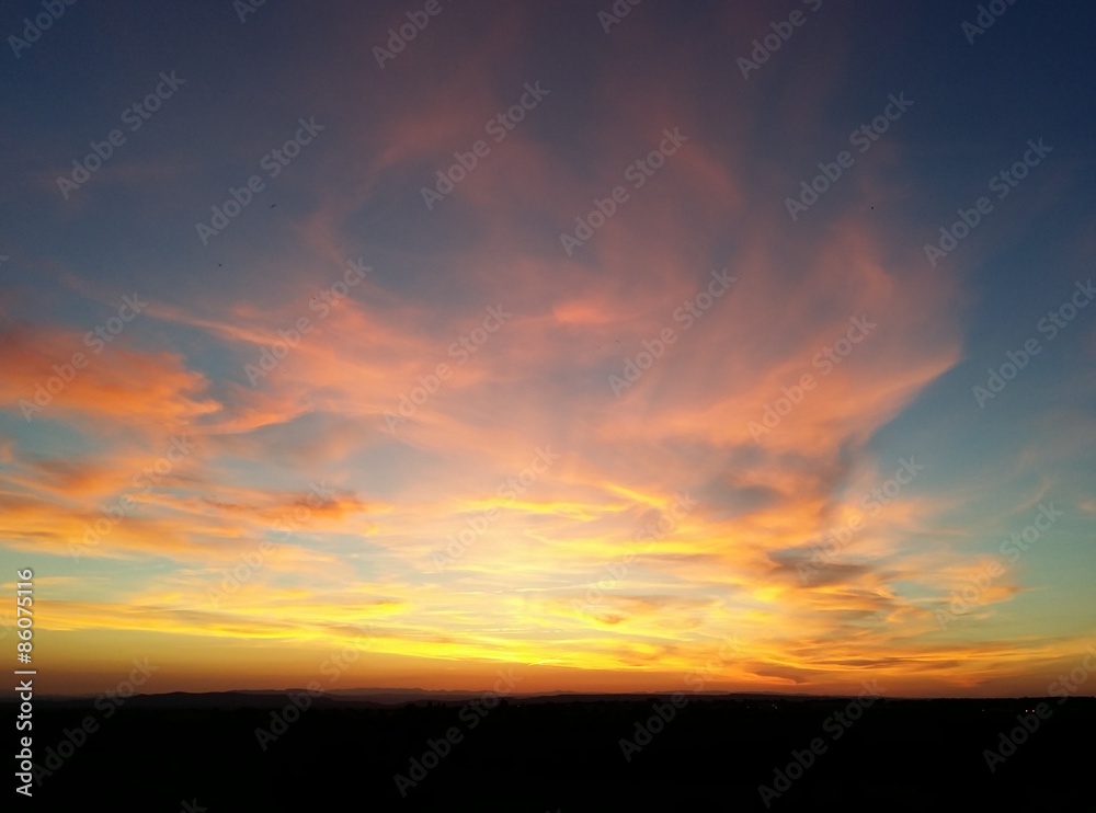 Fototapeta premium Ciel de feu