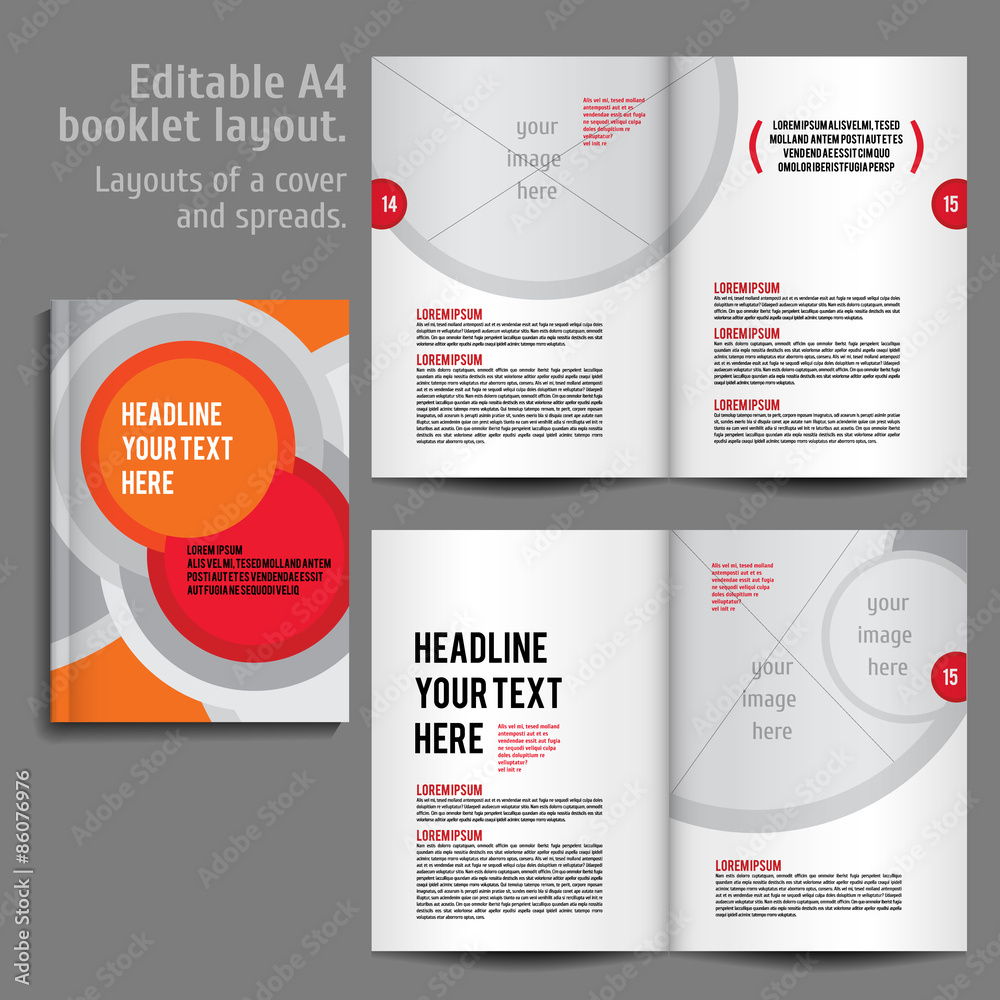 A4 booklet Layout Design Template with Cover A4 booklet Layout Design Template with Cover