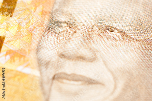 Nelson Mandela on 20 Rand 2014 Banknote from South Africa photo