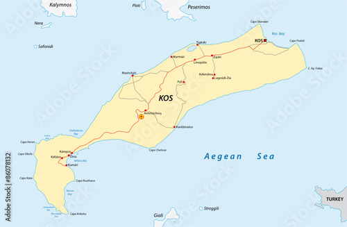 kos island map