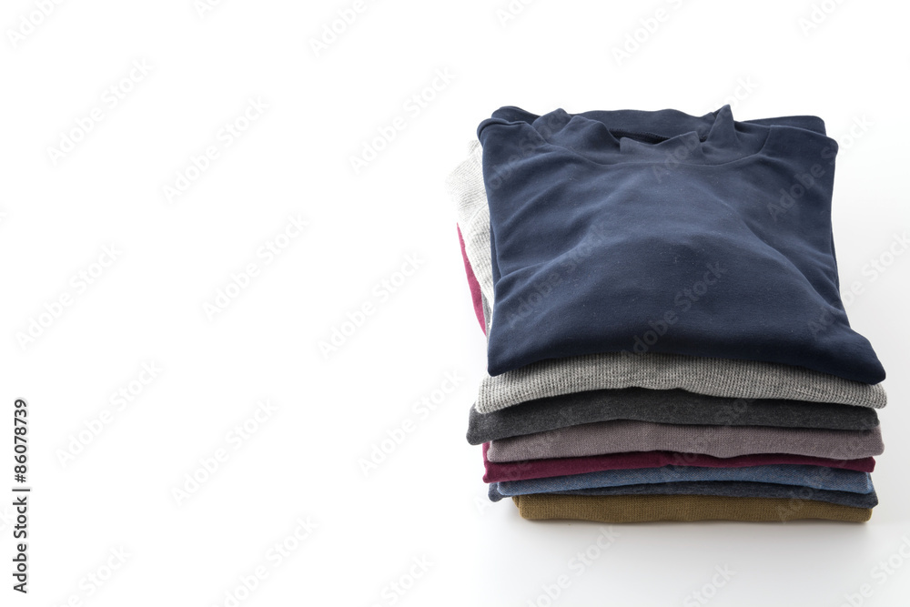 Stack of clothes isolated on white background Stack of clothes isolated on white background