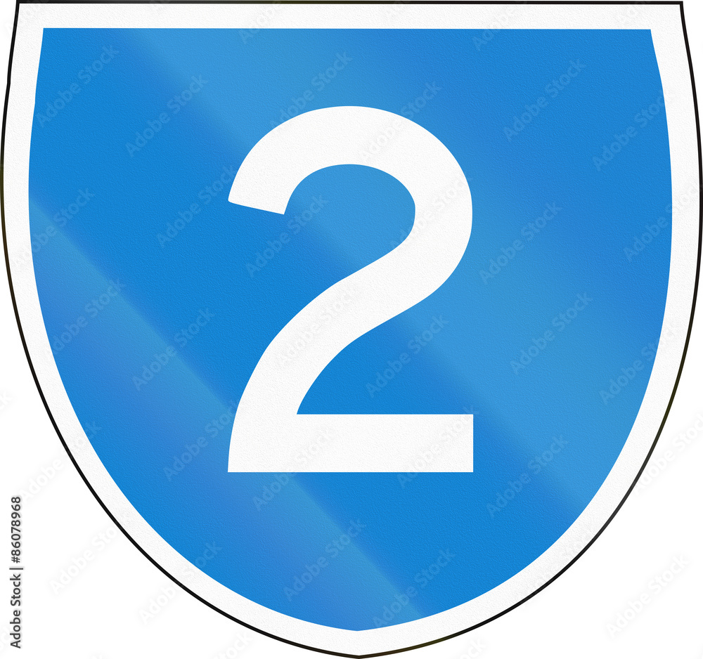 Australian state route shield - with number 2 Australian state route shield - with number 2