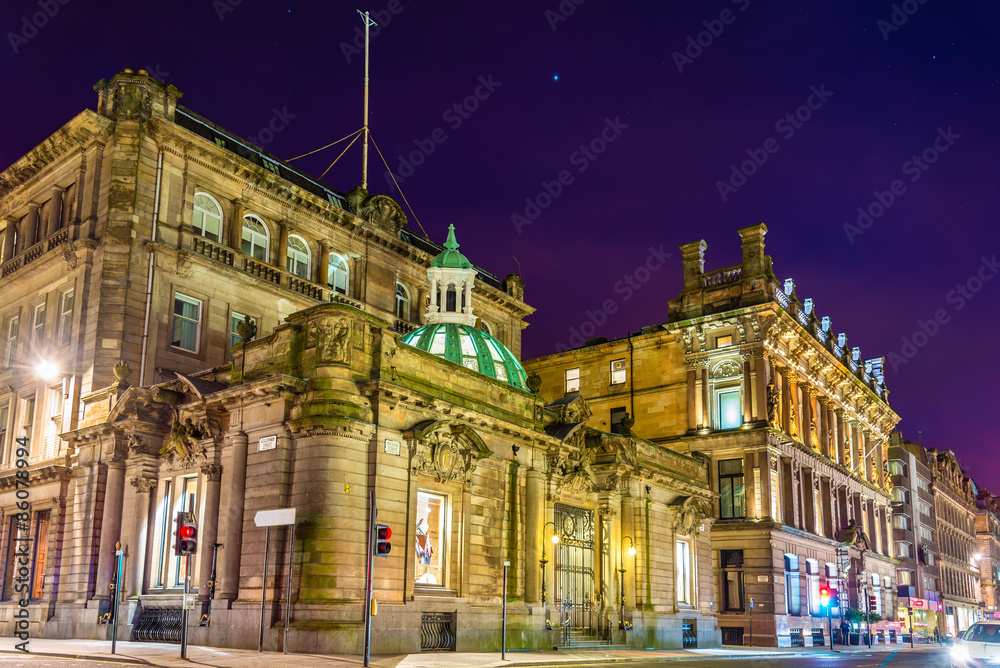 Buildings on Ingram Street in Glasgow - Scotland