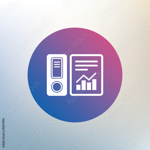 Document folder sign. Accounting binder symbol.