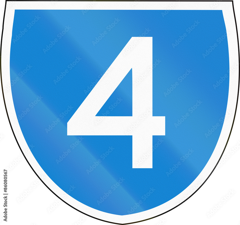 Australian state route shield - with number 4 Australian state route shield - with number 4
