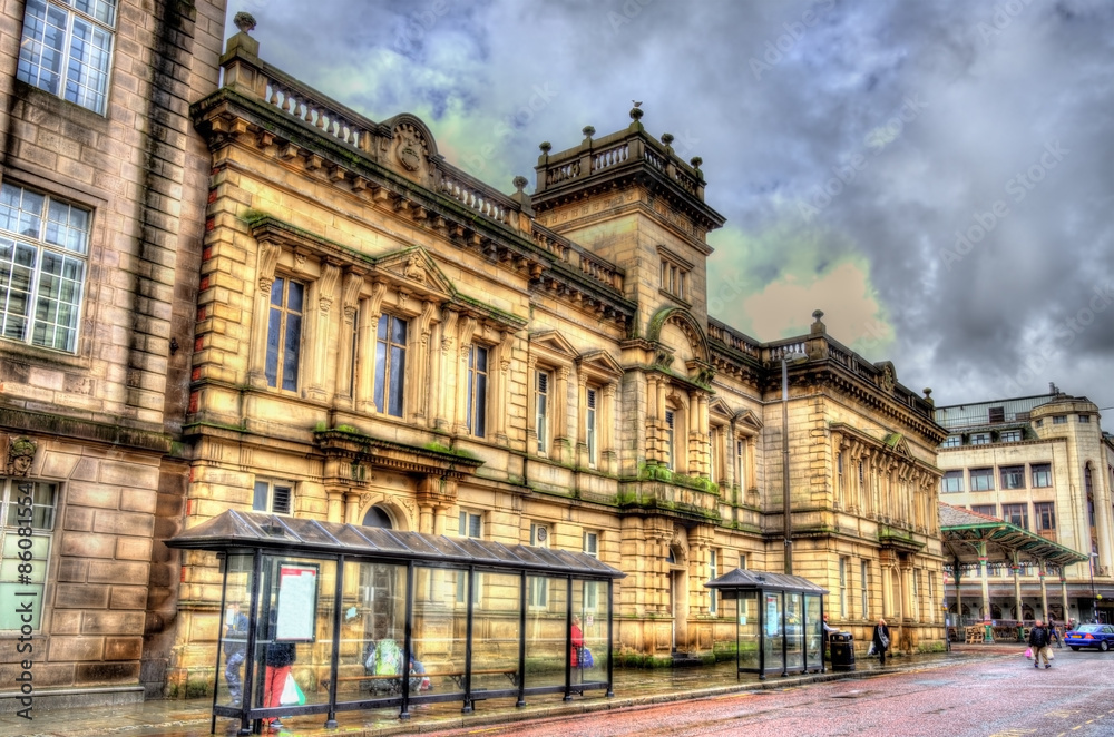 Buildings in the city centre of Preston, England