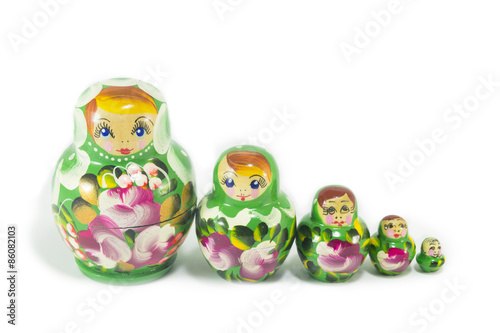 Canvas-taulu Russian dolls isolated