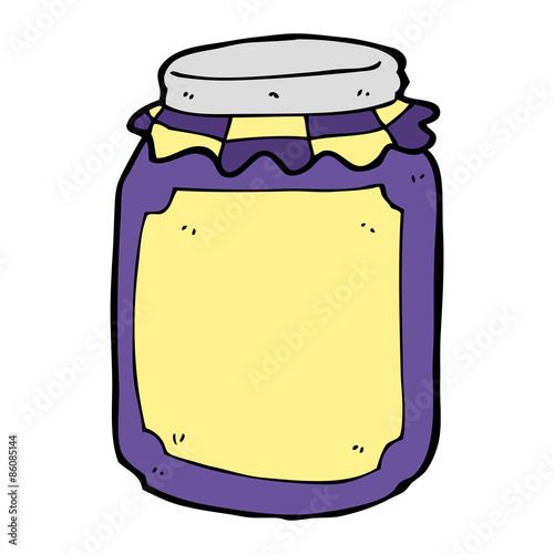 cartoon jar of jam
