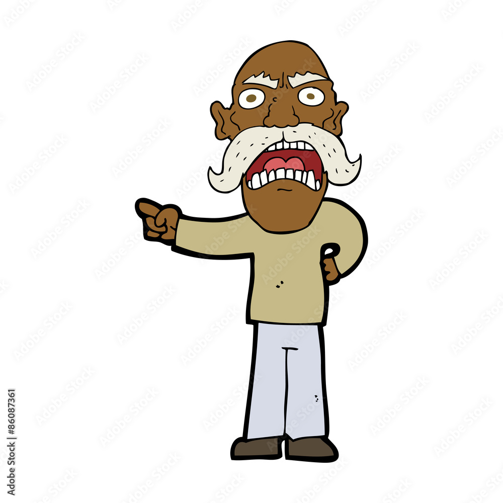 cartoon angry old man cartoon angry old man