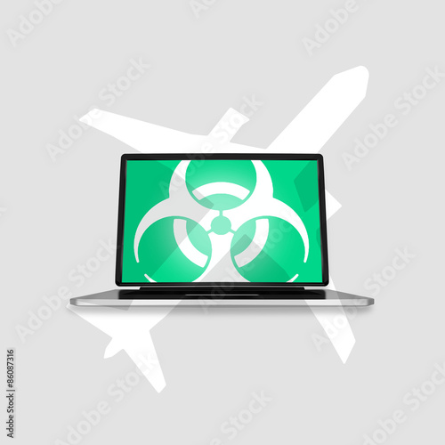 Plane Computer Screen Illus...