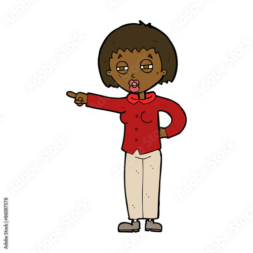 cartoon woman telling off