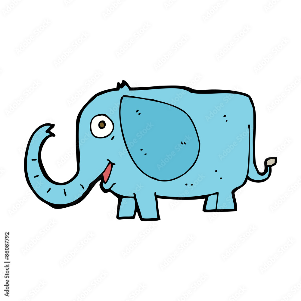 Fototapeta premium cartoon baby elephant