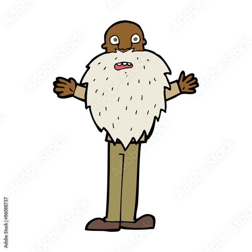 cartoon bearded old man