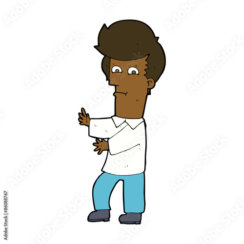 cartoon man gesturing wildly