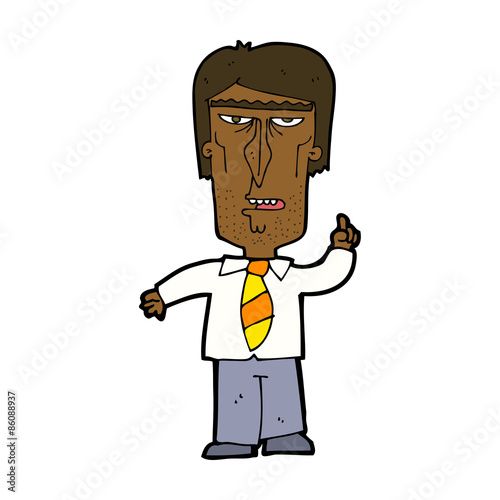 cartoon grumpy boss