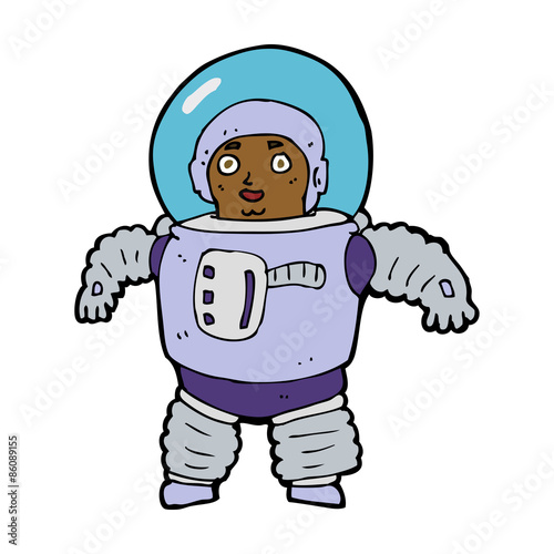 cartoon space man