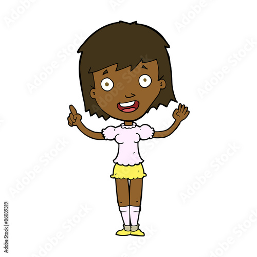 cartoon woman pointing