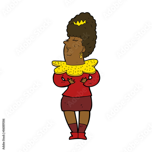 cartoon aristocratic woman