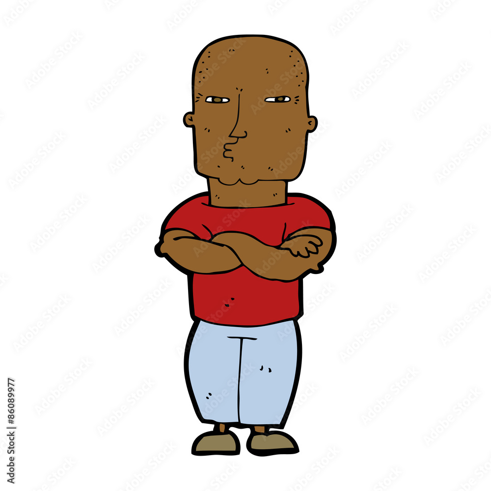 Fototapeta premium cartoon tough guy