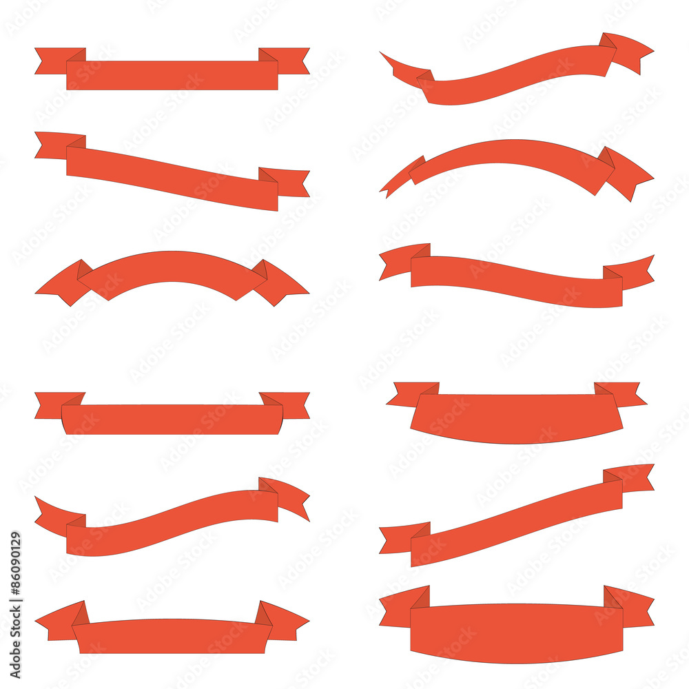 Set of design elements banners ribbons Set of design elements banners ribbons
