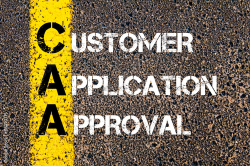 Business Acronym CAA as Customer Application Approval photo