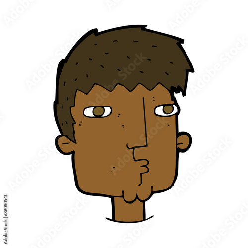 cartoon curious man