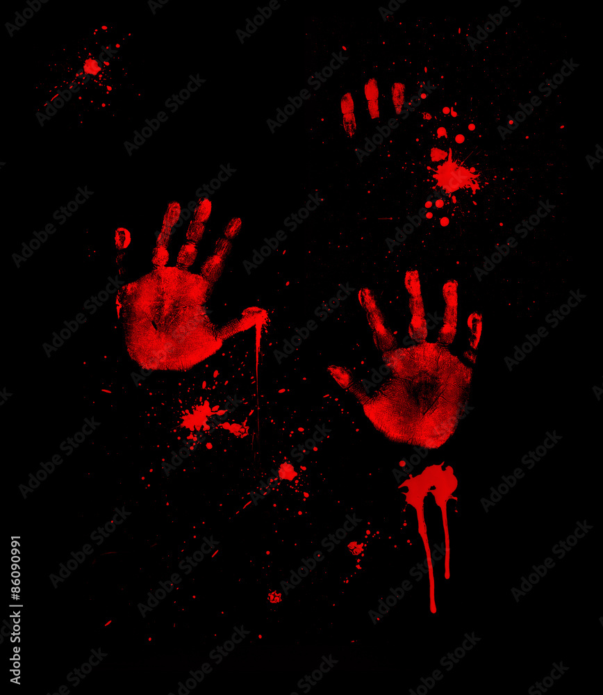 Fototapeta premium Bloody Handprints