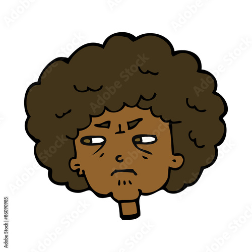 cartoon bitter old woman